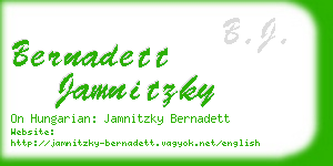 bernadett jamnitzky business card